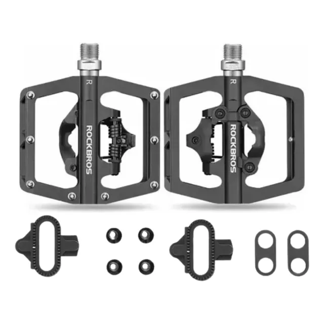Pedal Clip Rockbros Com Plataforma Padrão Spd Shimano + Taco