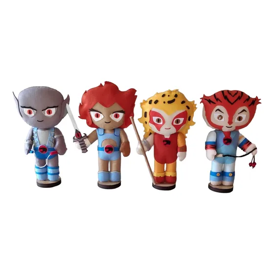 Thundercats - Kit 4 Bonecos De Feltro 27cm