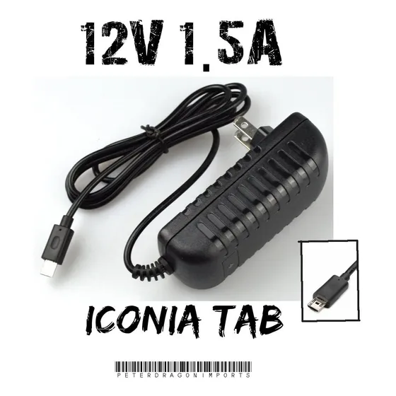 Cargador Para Acer Iconia Tab A510 A700 A701 De 12v Y 1.5a