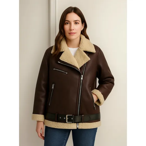 Gamulan Chaqueta Campera Abrigo Dama Mujer Grande Corderito