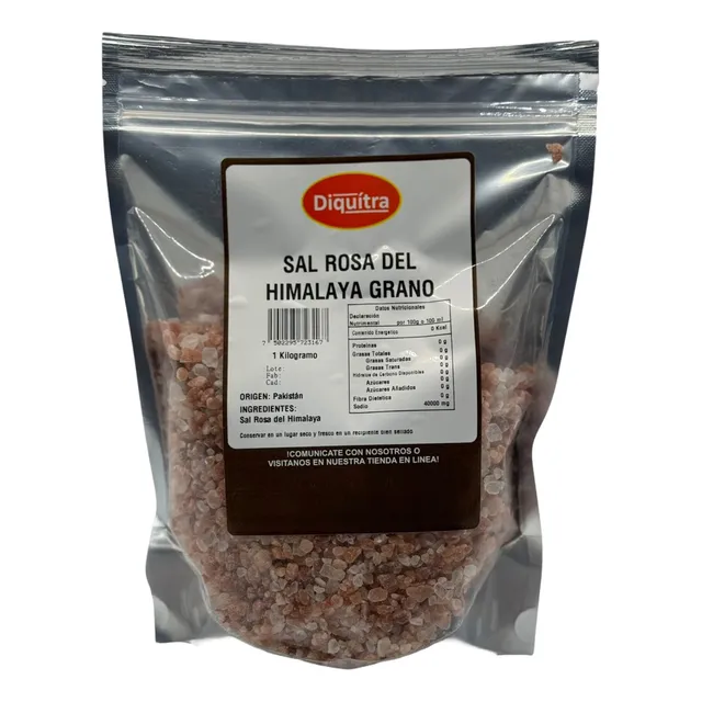Sal Del Himalaya Orgánica En Grano Natural 1 Kilogramo