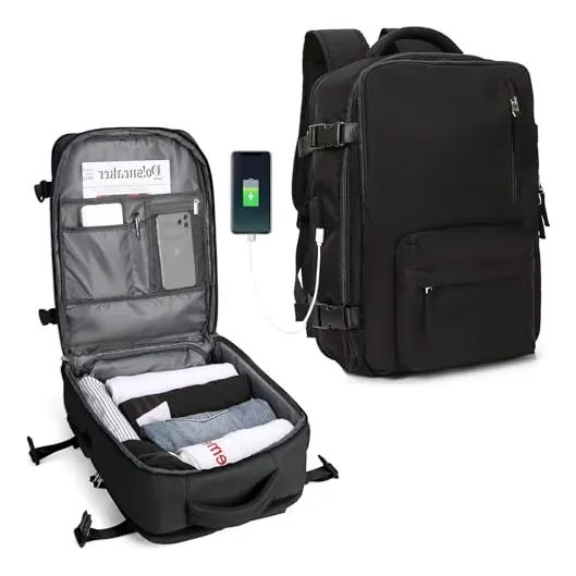 Morral Cabina De Mano Ordenador Usb + Compartimiento Tenis