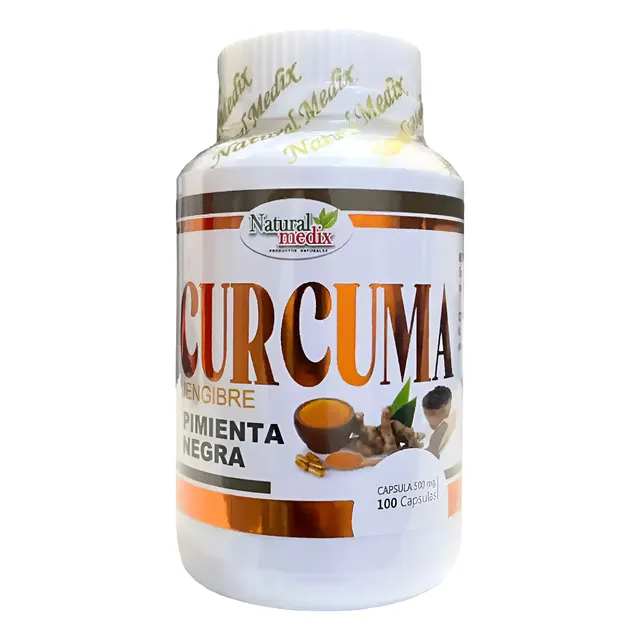 Curcuma Gengibre Y Pimienta Negra 500mg 100 Capsulas