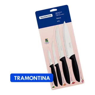 Jogo Facas Tramontina Kit Conjunto Faca Cozinha Churrasco 4p Jogo Facas Tramontina Kit Conjunto Faca Cozinha Churrasco 4p