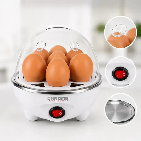 Cozedor De Ovos Automático Panela A Vapor Elétrica Legumes Elétrica Portátil Prático Rápido 7 Ovos Em 5min 127/220v 50/60hz