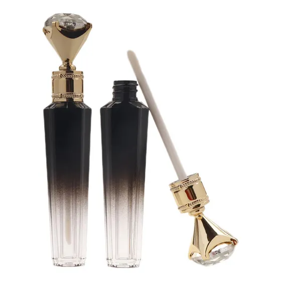 2 Pçs Tubos De Brilho Labial Vazio Portátil Diy Gloss