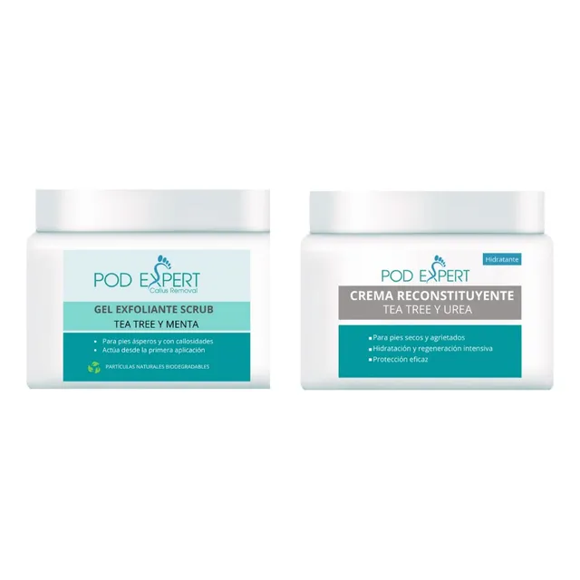 Gel Pédico Exfoliante Crema Reconstituyente Pod Expert