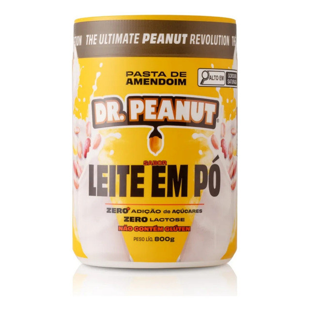 Pasta De Amendoim Pote 800g Sabor Leite Em Pó Dr Peanut Pasta De Amendoim Pote 800g Sabor Leite Em Pó Dr Peanut