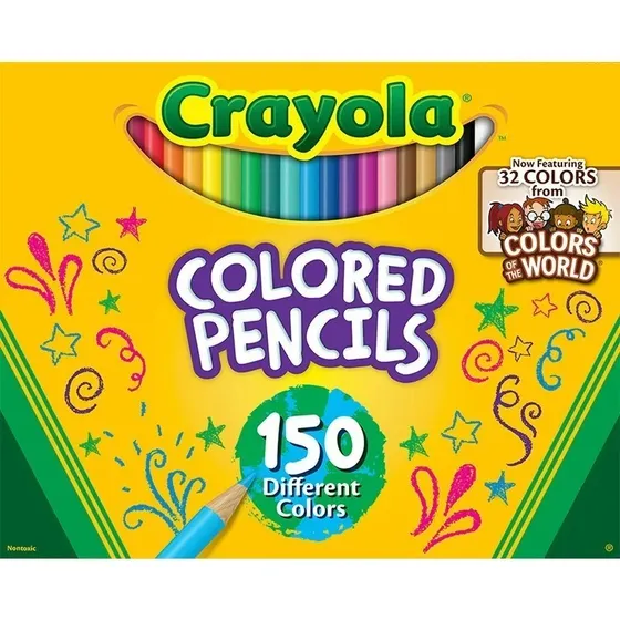 150 Colores Lápices De Madera Marca Crayola 68-2028
