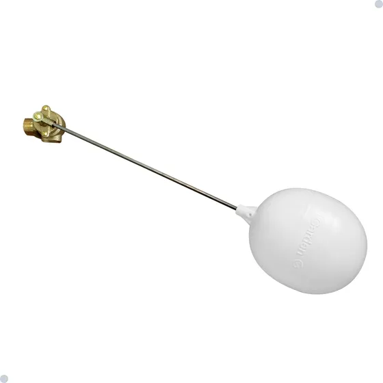 Torneira Boia 1/2 Polegada Vazão Total Balão Plástico Garden