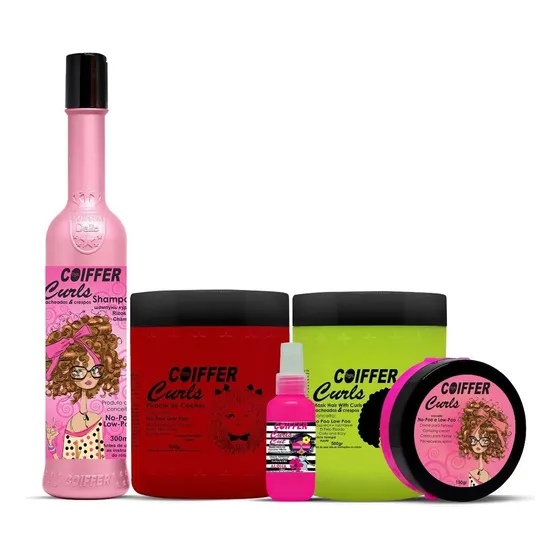Kit Cachos Conceito No-poo E Low-poo Curls Coiffer (c/ 5un)