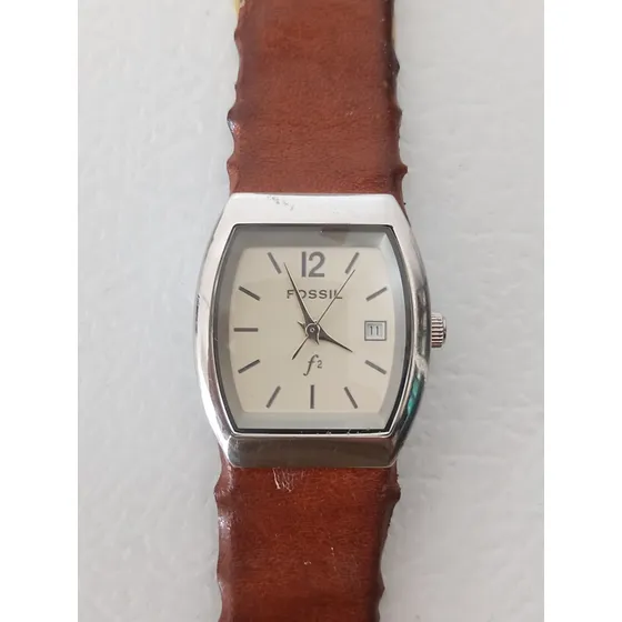 Reloj Fossil F2 Quartz De Dama Correa De Piel Con Detalles Chocolate