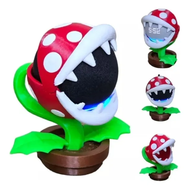 Soporte Planta Piraña Super Mario Alexa Echo Dot Gen. 4/5