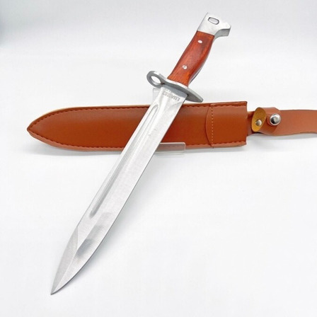 Faca Fulltang Tática Ak47 Baioneta Russa 35cm Bainha Couro Faca Fulltang Tática Ak47 Baioneta Russa 35cm Bainha Couro