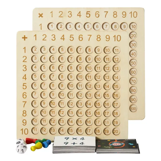 Juego De Mesa Montessori De Multiplicación 2 En 1