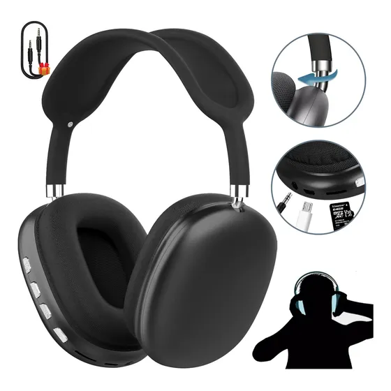 Audífonos Inalámbrico Diadema Con Microfono Bluetooth Gamer
