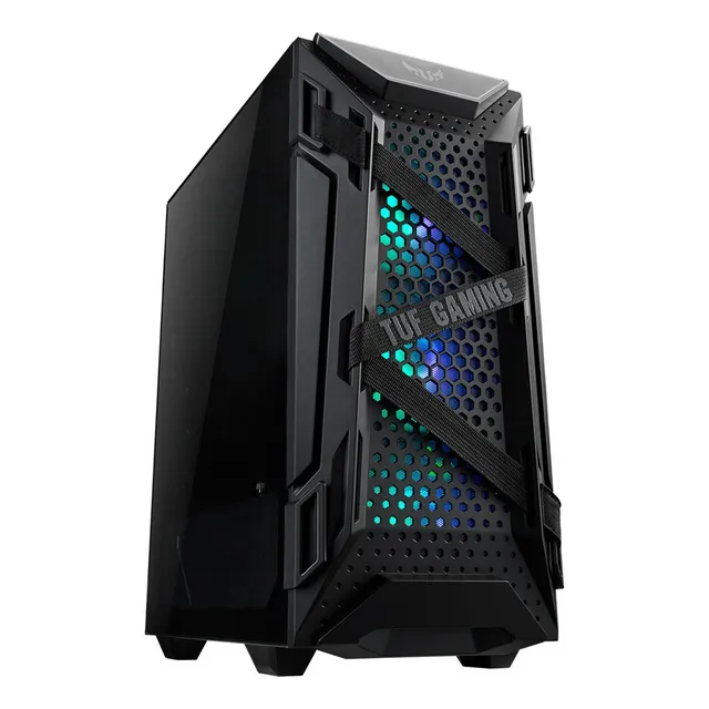 GABINETE ASUS TUF GAMING GT301 RGB CRISTAL TEMPLADO ATX COLOR NEGRO