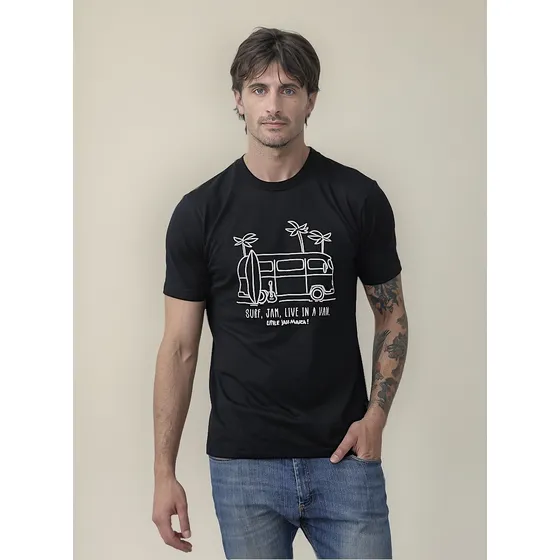 Remera Hombre Estampada Serigrafía Combi 3d Little Jahmaica
