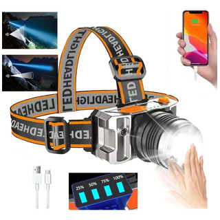 Lanterna Tatica De Cabeca Led Com Zoom E Sensor Alto Lumens Lanterna Tatica De Cabeca Led Com Zoom E Sensor Alto Lumens