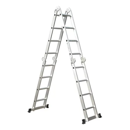 Escada Articulada 16 Degraus 4x4 Garden Life Aluminum Cor Cinza