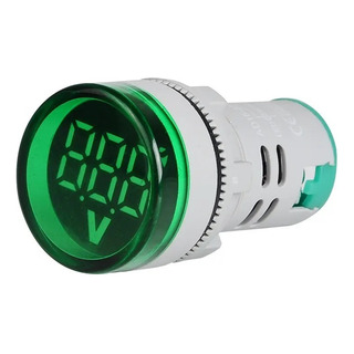 Voltimetro Ac Digital Medidor De Voltaje Led 20-500v Redondo Voltimetro Ac Digital Medidor De Voltaje Led 20-500v Redondo