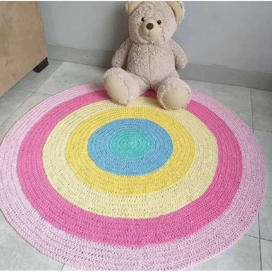 Tapetes Decorativos Para El Hogar Tejidos De 1m De Diámetro