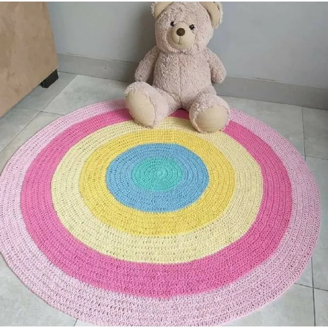 Tapetes Decorativos Para El Hogar Tejidos De 1m De Diámetro