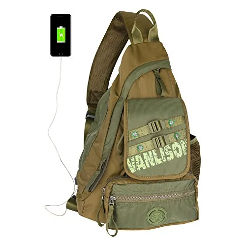 Larswon Sling Bag Con Puerto De Carga Usb, Sling Gfpkz