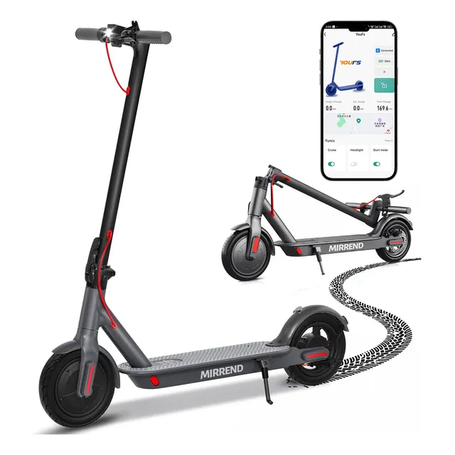 Scooter electrico patin electrico Mirrend F9 adultos plegable 8.5'' 500w 4.5ah gris