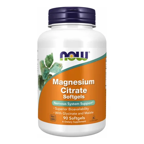 Magnesio Citrato 400 Mg X 90 Softgels - Now Foods Sabor Neutro