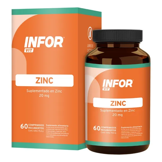 Infor Vit Zinc 60 Comprimidos Sabor Sin sabor