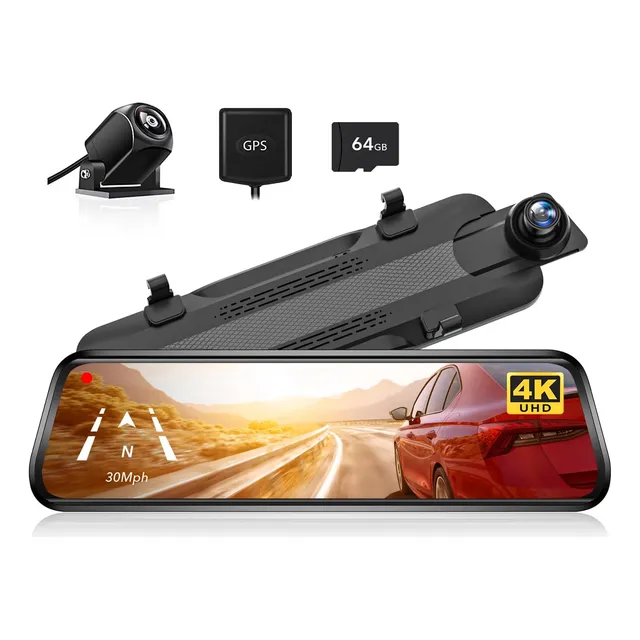 Wolfbox G930 4k Dash Cam Cámara Espejo Retrovisor Con Wifi