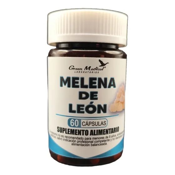 Melena De Leon 60 Capsulas Green M. Agronewen Sabor Sin Sabor | Cuotas sin interés