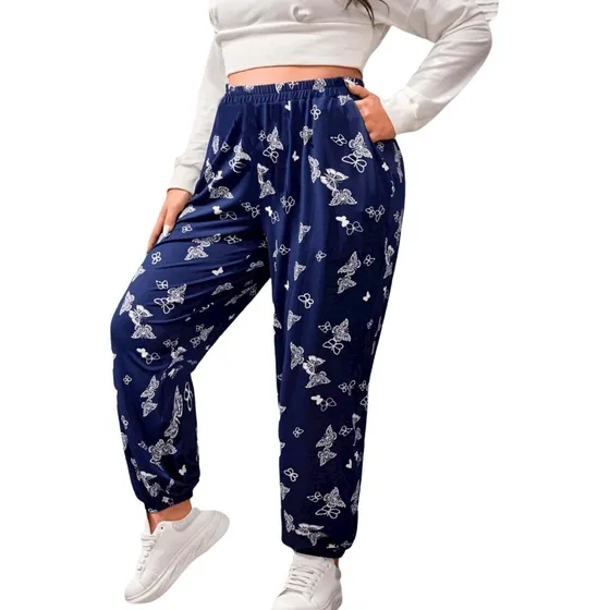 Pantalones Deportivos Con Estampado De Mariposas 2xl (16)