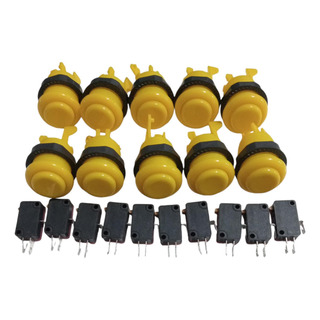 Kit Arcade 10 Botones Americanos Originales+10 Micros Kit Arcade 10 Botones Americanos Originales+10 Micros