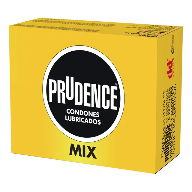 Caja Con 60 Condones Lubricados Prudence Sabor Y Aroma Mix