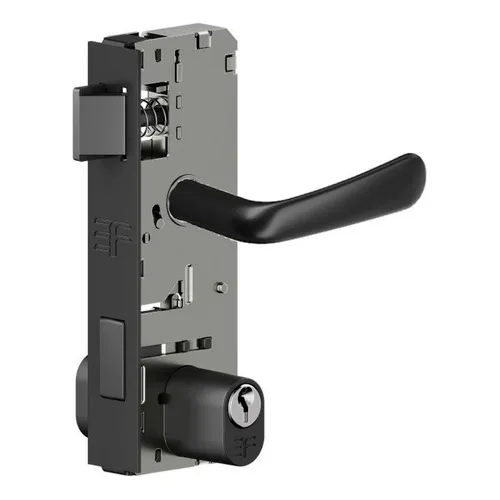 Fechadura 1520ta Porta Vidro Maçaneta Preto Fosco 3f 3080