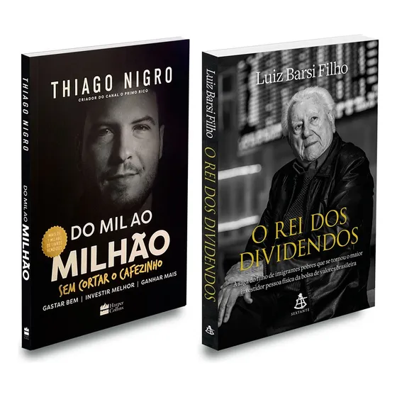 Kit Livro O Rei Dos Dividendos + Do Mil Ao Milhão: Não Aplica, De : Thiago Nigro / : Luiz Barsi Filho. Editorial Sextante-harper Collins, Tapa Mole En Português, 2021