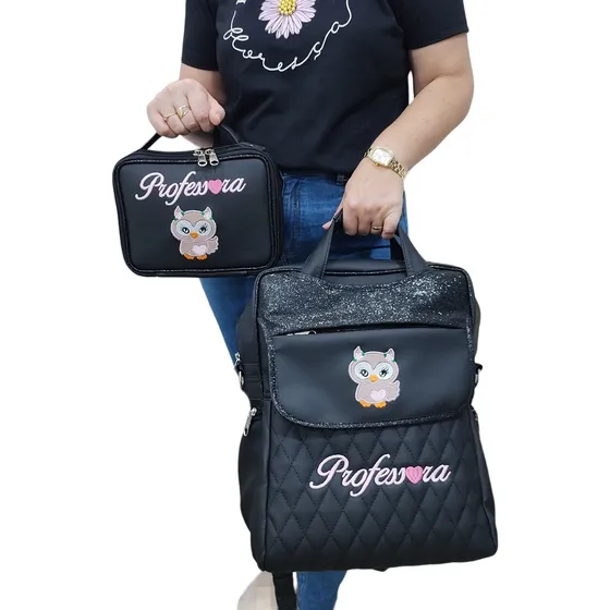 Kit Bolsa/mochila E Estojo Box P/ Professora Personalizado