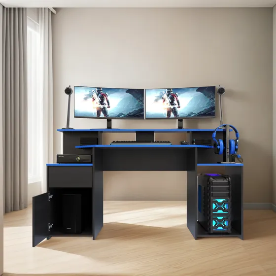 Escritorio Gamer Max Color Wengue Neo