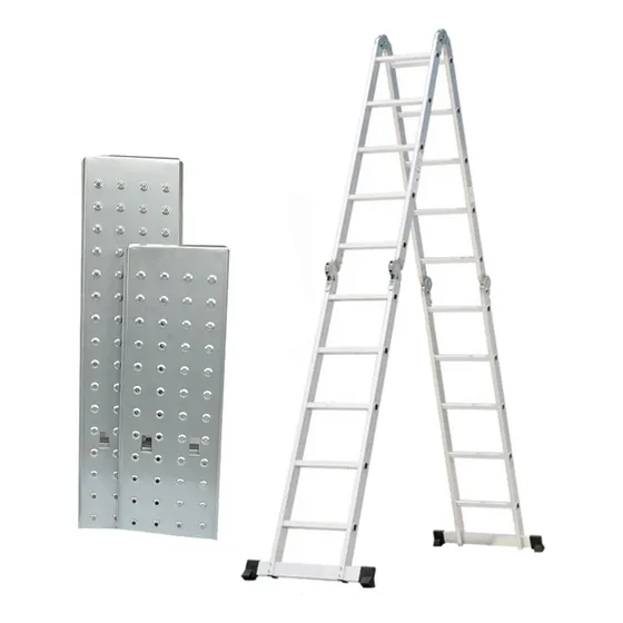 Escalera Andamio 5.8mts -20 Escalones Aluminio -con Chapones