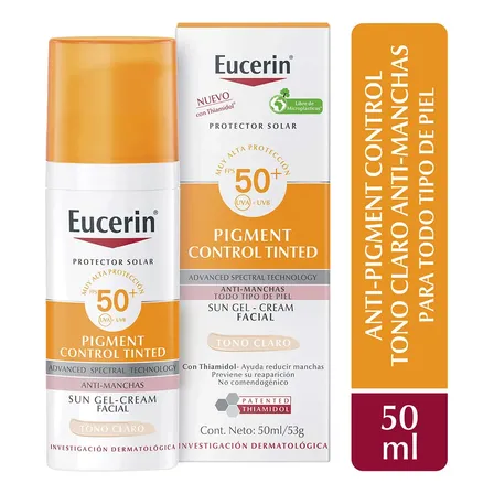 EUCERIN Protector Solar Pigment Control Tono Claro Facial FPS50+ 50ml