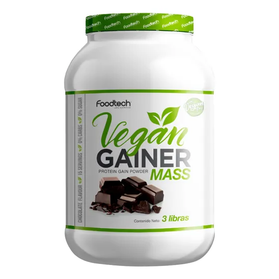 Vegan Gainer Mass 3 Lbs - Foodtech - Chocolate