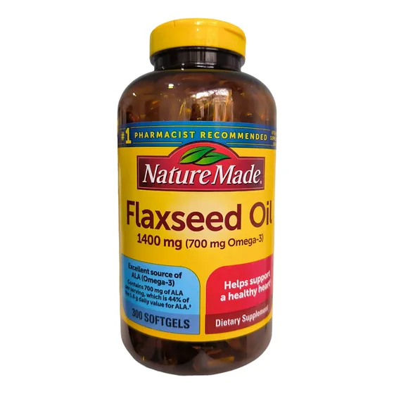 Omega 3 Nature Made Flaxseed Oil 300 Cápsulas Importado