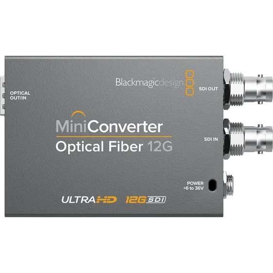 Miniconversor de fibra óptica 12G-SDI 12G-SDI Blackmagic