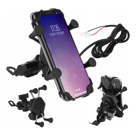 Suporte Celular Moto Bartolotti com Carregador USB Garra X 12V-24V