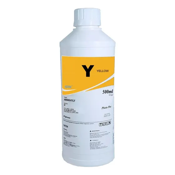 Tinta Pigmentada Para Hp Impressora 500 800 H5970-01 500ml Tinta Yellow