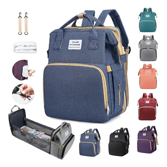 Mochila Pañalera Kazome Impermeable Multifunción Bebe Viaje Ho-01