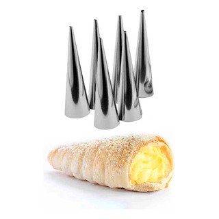 Conos Para Canutillos Moldes 6 Piezas Acero Inoxidable Conos Para Canutillos Moldes 6 Piezas Acero Inoxidable