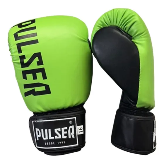 Luva Boxe Muay Thai Preta 12oz Injetada Profissional Pulser